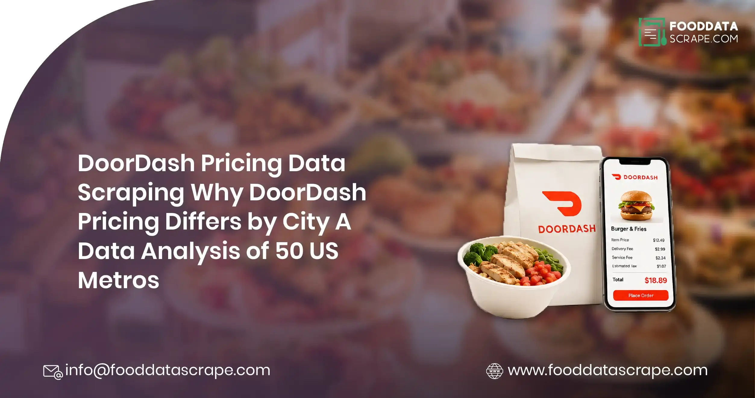 DoorDash Pricing Data Scraping: Why DoorDash Pricing Differs by City A Data Analysis of 50 US
                        Metros